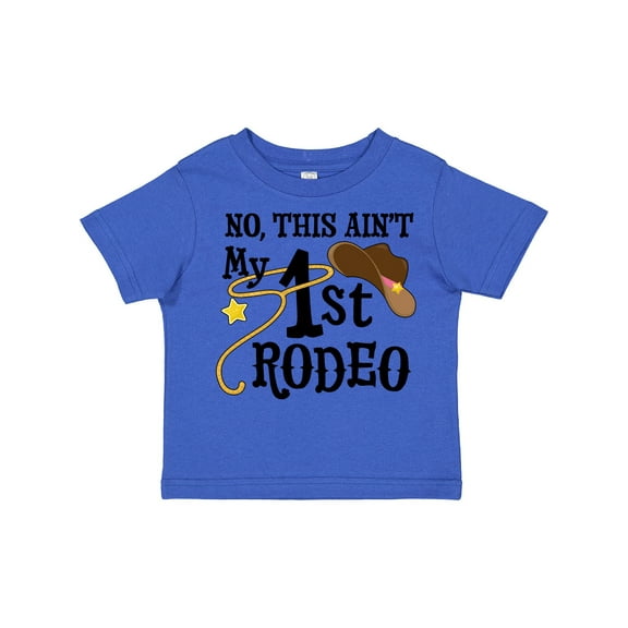 Inktastic No, This Ain't My 1st Rodeo Cowboy Hat and Lasso Boys or Girls Toddler T-Shirt