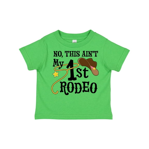 Inktastic No, This Ain't My 1st Rodeo Cowboy Hat and Lasso Boys or Girls Toddler T-Shirt