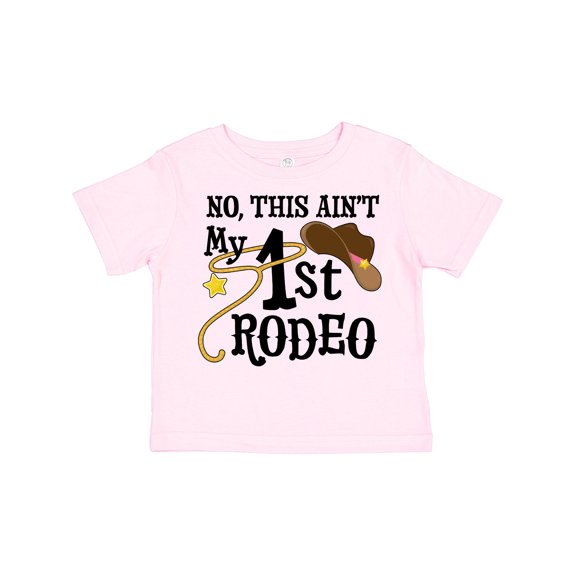Inktastic No, This Ain't My 1st Rodeo Cowboy Hat and Lasso Boys or Girls Toddler T-Shirt