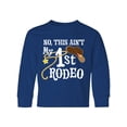 thumbnail image 1 of Inktastic No, This Ain't My 1st Rodeo Cowboy Hat and Lasso Long Sleeve Youth T-Shirt, 1 of 5