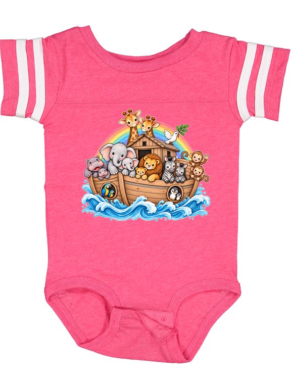 Noah's Ark Animals Boys or Girls Baby Bodysuit