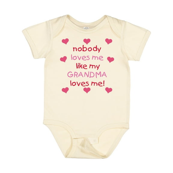 Inktastic Nobody Loves Me Like My Grandma Loves Me Girls Baby Bodysuit