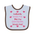 thumbnail image 1 of Inktastic Nobody Loves Me Like My Grandma Loves Me Girls Baby Bib, 1 of 4