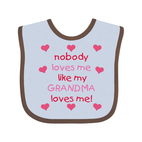 Inktastic Nobody Loves Me Like My Grandma Loves Me Girls Baby Bib