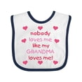 thumbnail image 1 of Inktastic Nobody Loves Me Like My Grandma Loves Me Girls Baby Bib, 1 of 4