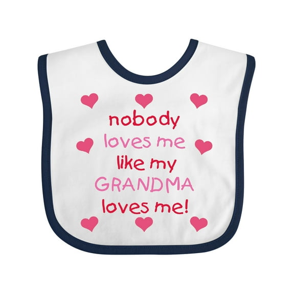 Inktastic Nobody Loves Me Like My Grandma Loves Me Girls Baby Bib