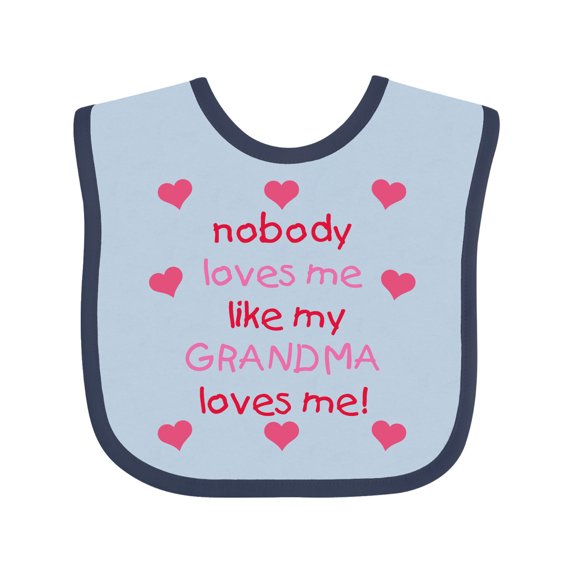 Inktastic Nobody Loves Me Like My Grandma Loves Me Girls Baby Bib
