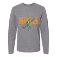 thumbnail image 1 of Inktastic Nola Mardi Gras Crayfish in Orange Long Sleeve T-Shirt, 1 of 5