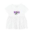 thumbnail image 1 of Inktastic Nola Mardi Gras Crayfish in Purple Girls Baby Dress, 1 of 5