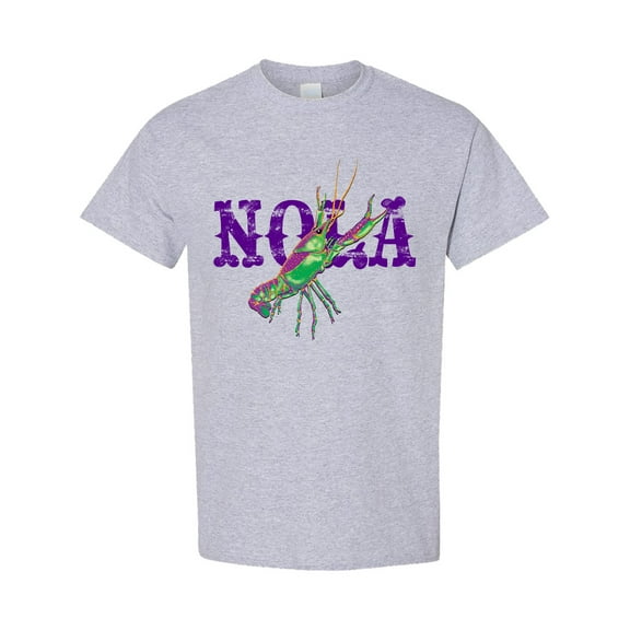 Inktastic Nola Mardi Gras Crayfish in Purple T-Shirt