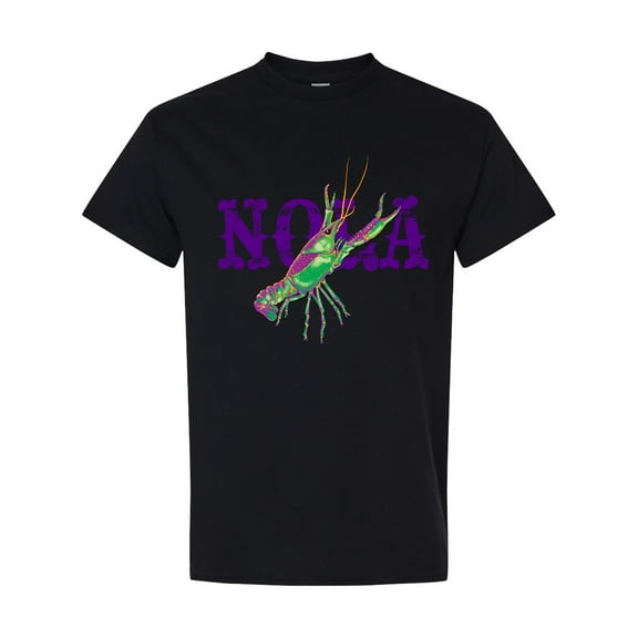 Inktastic Nola Mardi Gras Crayfish in Purple T-Shirt