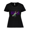 thumbnail image 1 of Inktastic Nola Mardi Gras Crayfish in Purple Women's Plus Size T-Shirt, 1 of 5