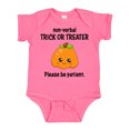 thumbnail image 1 of Inktastic Non-Verbal Trick or Treater with Cute Pumpkin Boys or Girls Baby Bodysuit, 1 of 5
