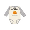 thumbnail image 1 of Inktastic Non-Verbal Trick or Treater with Cute Pumpkin Boys or Girls Long Sleeve Baby Bodysuit, 1 of 5