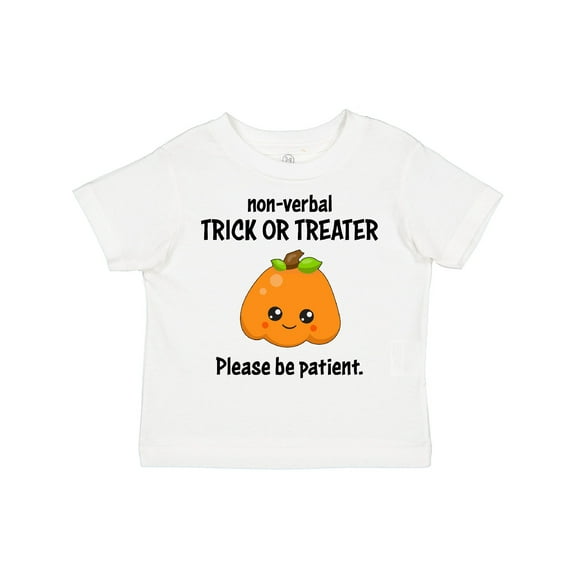 Inktastic Non-Verbal Trick or Treater with Cute Pumpkin Boys or Girls Toddler T-Shirt