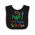 thumbnail image 1 of Inktastic Noni and Papa Love Me Boys or Girls Baby Bib, 1 of 4