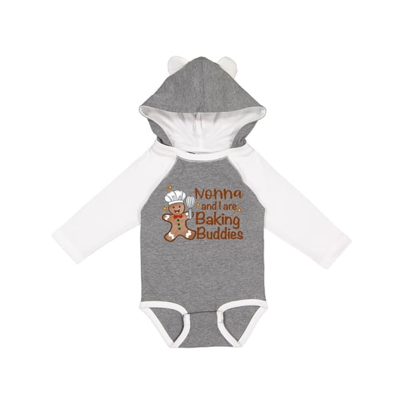 Inktastic Nonna And I Are Baking Buddies Boys or Girls Long Sleeve Baby Bodysuit