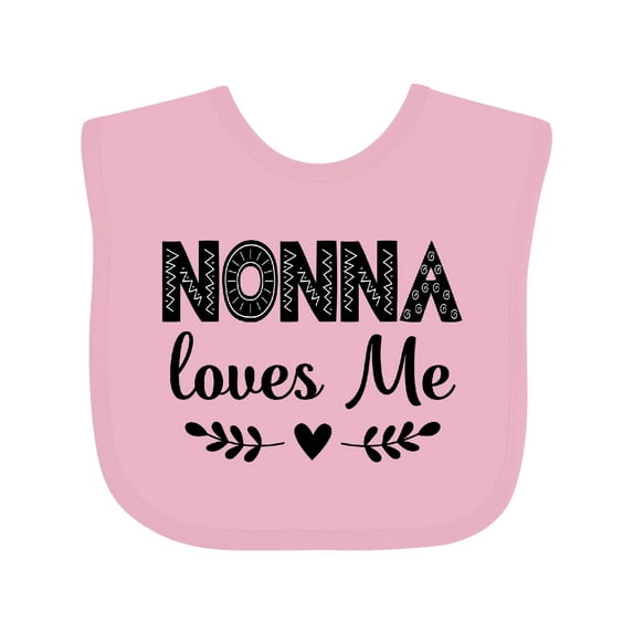Inktastic Nonna Baby Clothes Grandchild Girls Baby Bib