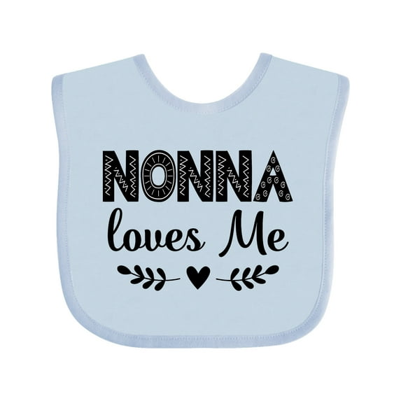 Inktastic Nonna Baby Clothes Grandchild Girls Baby Bib