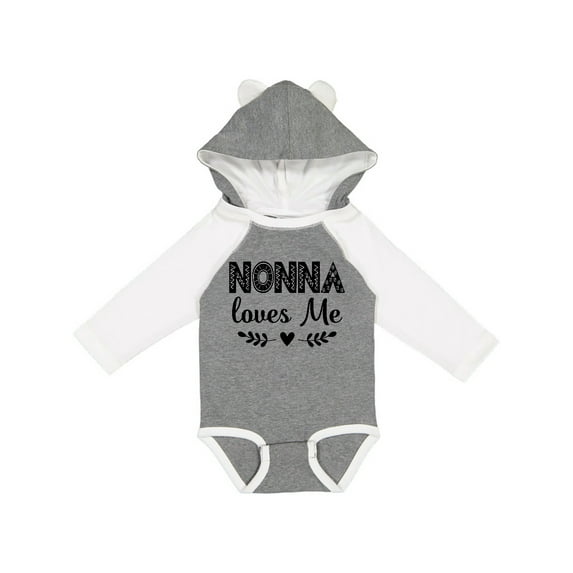 Inktastic Nonna Baby Clothes Grandchild Girls Long Sleeve Baby Bodysuit