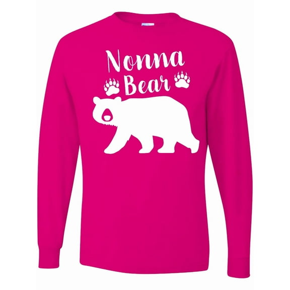 Inktastic Nonna Bear in White Long Sleeve T-Shirt