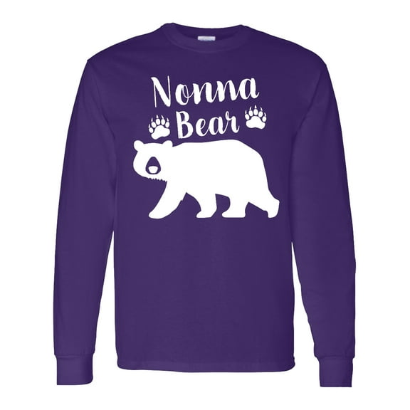 Inktastic Nonna Bear in White Long Sleeve T-Shirt