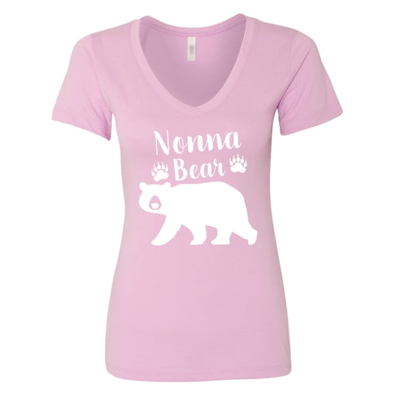 Inktastic Nonna Bear in White Women's V-Neck T-Shirt