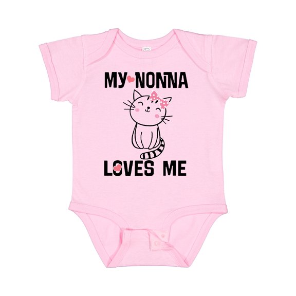 Inktastic Nonna Loves Me Girls Girls Baby Bodysuit
