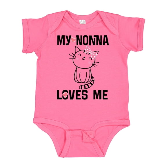 Inktastic Nonna Loves Me Girls Girls Baby Bodysuit