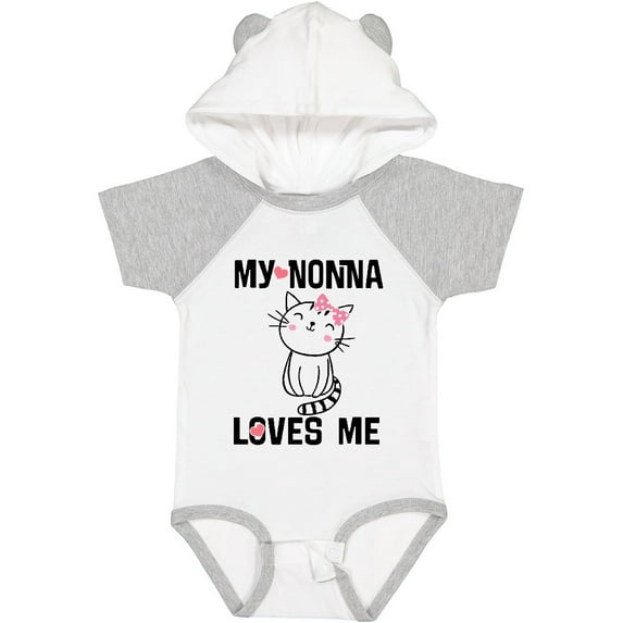Inktastic Nonna Loves Me Girls Girls Baby Bodysuit