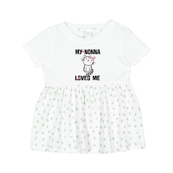 Inktastic Nonna Loves Me Girls Girls Baby Dress
