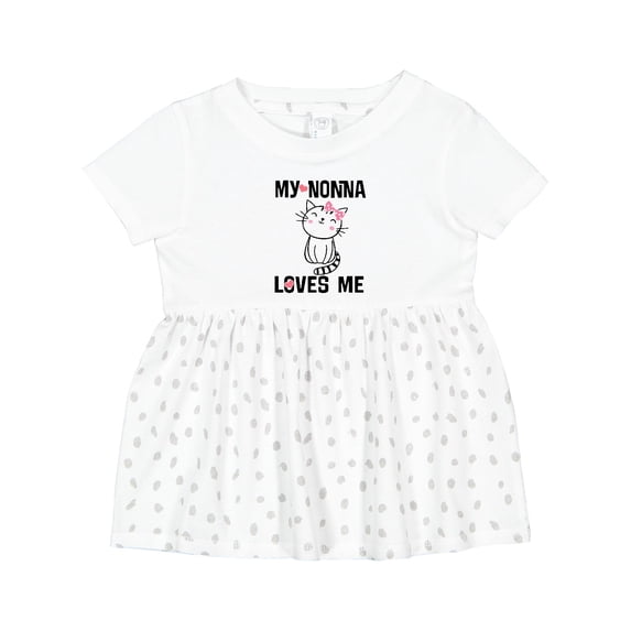 Inktastic Nonna Loves Me Girls Girls Baby Dress