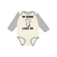 thumbnail image 1 of Inktastic Nonna Loves Me Girls Girls Long Sleeve Baby Bodysuit, 1 of 5