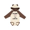 thumbnail image 1 of Inktastic Nonna Loves Me Girls Girls Long Sleeve Baby Bodysuit, 1 of 5