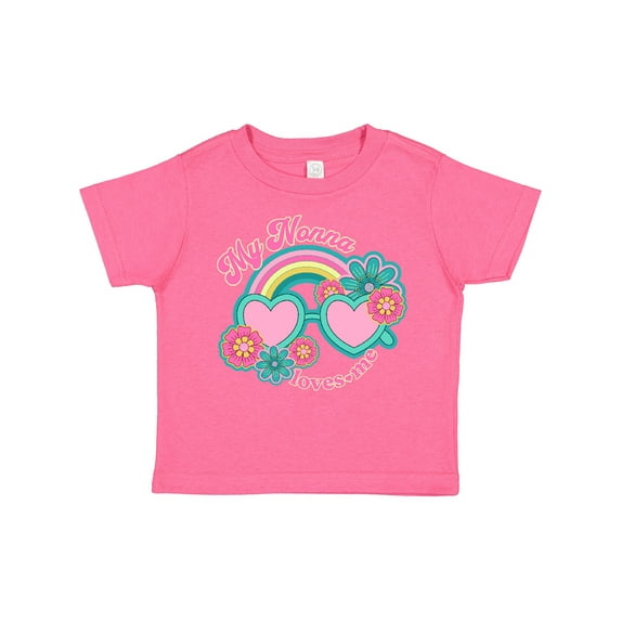 Inktastic Nonna Loves Me Girls Granddaughter Rainbow Girls Toddler T-Shirt