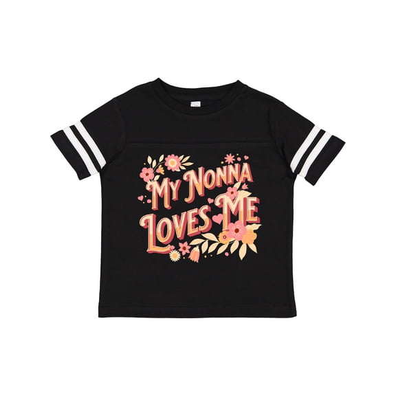 Inktastic Nonna Loves Me Granddaughter Flowers Girls Toddler T-Shirt