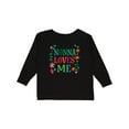 thumbnail image 1 of Inktastic Nonna Loves Me Granddaughter Girls Long Sleeve Toddler T-Shirt, 1 of 5
