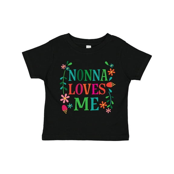 Inktastic Nonna Loves Me Granddaughter Girls Toddler T-Shirt