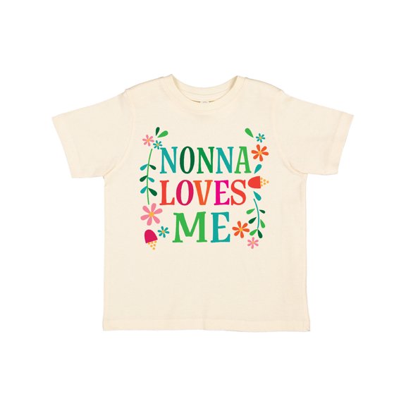 Inktastic Nonna Loves Me Granddaughter Girls Toddler T-Shirt