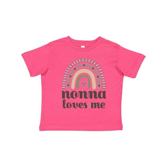 Inktastic Nonna Loves Me Granddaughter Rainbow Girls Toddler T-Shirt