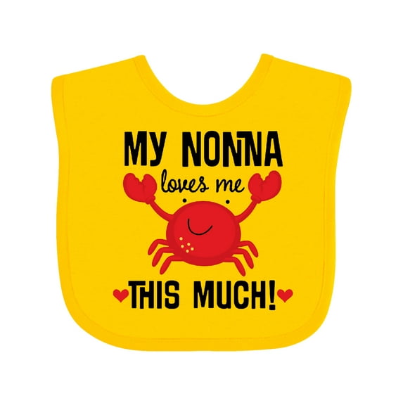 Inktastic Nonna Loves Me Grandson Boys or Girls Baby Bib