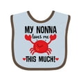 thumbnail image 1 of Inktastic Nonna Loves Me Grandson Boys or Girls Baby Bib, 1 of 4