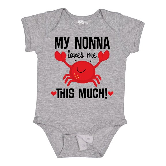 Inktastic Nonna Loves Me Grandson Boys or Girls Baby Bodysuit
