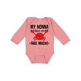 thumbnail image 1 of Inktastic Nonna Loves Me Grandson Boys or Girls Long Sleeve Baby Bodysuit, 1 of 5
