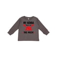 thumbnail image 1 of Inktastic Nonna Loves Me Grandson Boys or Girls Long Sleeve Toddler T-Shirt, 1 of 5
