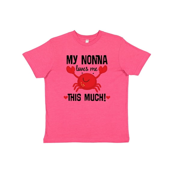 Inktastic Nonna Loves Me Grandson Youth T-Shirt