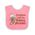 thumbnail image 1 of Inktastic Nonna and I Are Baking Buddies Boys or Girls Baby Bib, 1 of 4