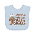 thumbnail image 1 of Inktastic Nonna and I Are Baking Buddies Boys or Girls Baby Bib, 1 of 4
