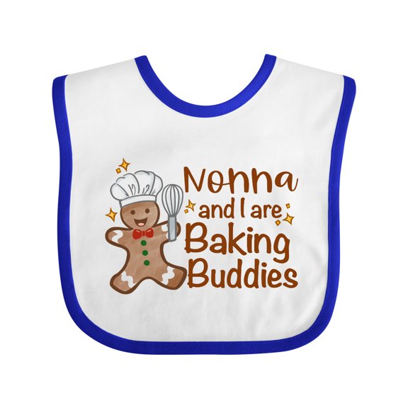 Inktastic Nonna and I Are Baking Buddies Boys or Girls Baby Bib