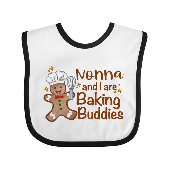 Inktastic Nonna and I Are Baking Buddies Boys or Girls Baby Bib